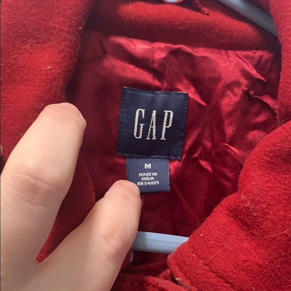 Gap red pea coat size medium - Picture 3 of 11